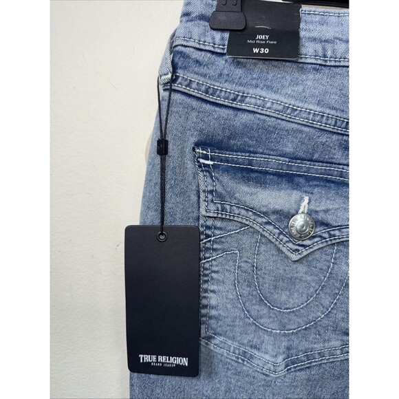 (Q4) NWT TRUE RELIGION JOEY SN Mid Rise FLAP Flare Bootcut , Size W 30 - Picture 12 of 16